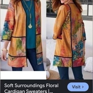 Soft Surroundings Gold Multi Delaney Jacket Size Medium. NWT. Originally $110